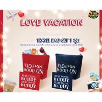 ราคา กระเป๋าผ้าTravel Bag สีแดง (23556527663)