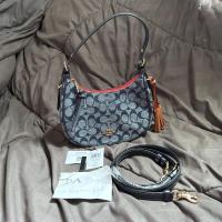 ราคา Coach Kleo Hobo In Signature Chambray สายสั้นถอดได้ สายยาวถอดได้ปรับได้ (C8163) (21781311393)