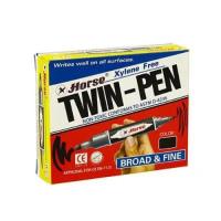 ราคา ปากกามาร์คเกอร์ 2 หัว (แพ็ค12ด้าม) ดำ ตราม้า (28054779425)