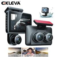 ราคา EKLEVA 4.0 นิ้ว 3 เลนส์รถกล่องสีดํา Dash Cam HD 1080P 360 องศามุมกว้างรถกล้อง DVR Video Recorder Dashcam (57000071989)