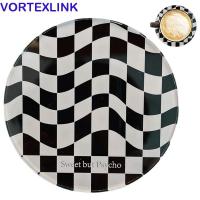 ราคา กระแสน้ําวนลิงค์ กระดานหมากรุก รถไฟเหาะอะคริลิค,ฉนวนกันความร้อนกันน้ําย้อนยุคถ้วยเสื่อ,บทคัดย่อลื่นลายสก๊อตรอบที่เรียบง่ายแผ่นชามเครื่องปร (40074141515)