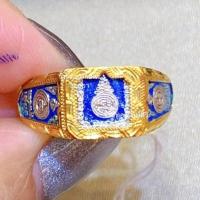 ราคา แหวนหลวงพ่อเอียด ปี64 (พิมพ์เล็ก) ลงยาน้ำเงิน (23436400448)