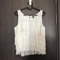 ราคา (ส่งต่อ)H&M Divided เสื้อแขนกุดผ้าชีฟองระบาย (EUR40) (4551069454)