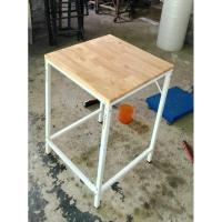 ราคา โต๊ะไม้มินิมอล(โต๊ะขาเหล็กแบบสำเร็จ) ขนาด กว้าง50ซยาว45สูง50ซม. .ราคา699บาทและขนาด50x50x60ซม..@สีดำ799บาทขาวราคา899 บาท (29308805388)