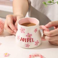 ราคา ถ้วยเซรามิกสร้างสรรค์ อิน สไตล์ดอกไม้ถ้วยชามูลค่าสูงน่ารักในครัวเรือนของขวัญสาวหัวใจแก้ว (40822487887)