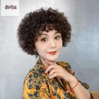 ราคา วิกผมหญิง ผมหยิกสั้น สำหรับวัยกลางคนและผู้สูงอายุ ทำจากขนสัตว์หยิกธรรมชาติ รหัส 9เค07 (54651952293)