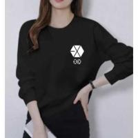 ราคา เสื้อแขนยาวผู้หญิงผู้ใหญ่ลาย Exo, เสื้อยืดคอกลมแขนยาวผู้หญิง,การพิมพ์สกรีน DTF (40271443554)
