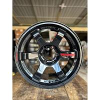 ราคา te37_ก้านยก SUV_หยอดแดง_สีดำเงา_ขอบ 18''_กว้าง 9"_ออฟ 0 _งาน O-RING_6รู_แถมฟรี!! จุ๊บยาง 4 ตัว(1ชุด=4วง) (42715242533)