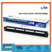 ราคา LINK US-3124A CAT 6+ Patch Panel 24 Port (1U) with Management,Dust Cover,New Lable (5868602329)