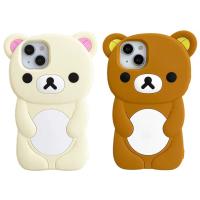 ราคา Rilakkuma หมีซิลิโคนนุ ่ มสําหรับiPhone 15 14 13 12 11 Pro Max Xs XR 6 7 8 Plus (29050076677)