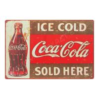 ราคา ป้ายสังกะสีวินเทจ Ice Coca Cola Sold Here (1023723875)