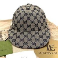 ราคา หมวก GUCCI GG Canvas Cap 751400 สี Brown/Blue ของแท้ 100% (42770395535)