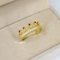 ราคา แหวนพลอยทับทิมสยาม แหวนมงกุฏ แหวนเงินแท้ 925 รับประกันพลอยแท้ จิวเวลรี่จากจันทบุรี (28516519993)