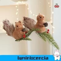 ราคา LUMINESCENCIA ต้นสนแขวน, คริสต์มาส Handmade ดูเครื่องประดับต้นคริสต์มาส, น่ารักตุ๊กตากระรอกตุ๊กตาสัตว์ประดิษฐ์กระรอกตุ๊กตาตกแต่งวันหยุด (44500936054)