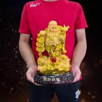 ราคา พระ สังกัจจายน์ ยืนมังกร อุ้มโชคประทานลาภ เสรมอำนาจ บารมี โชคลาภ เงินทอง ยืนมังกร ถือยูอี้เหรียญทอง น้ำเต้า สูง12นิ้ว (22075987309)