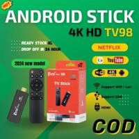 ราคา Smart TV98 Android TV Stick Digital TV Stick Netflix/YouTube/Google 4k Android 12 HDMI 4+64 Ram Smart Streaming Device (41055296020)