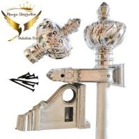 ราคา EUROPEAN-PRINCESS MODEL เสาม่านเหล็ก ครบชุด Crown Cover PRINCESS ขนาด 30 ซม. - 250 ซม. สีเงิน (43626030750)