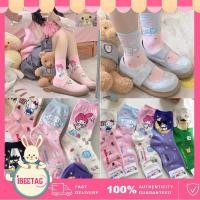 ราคา Sanrio Kuromi Cinnamoroll Melody ถุงเท้ากลางหลอด Hello Kitty ผ้าฝ้ายการ์ตูนอินเทรนด์ Soft Girls Dress Accessories (40716033834)