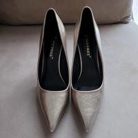 ราคา รองเท้าส้นสูงสีทอง มือสอง สภาพ 98% size38 (17328605276)