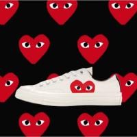 ราคา ♞ของแท้ 100% แนะนำ CDG X Converse Chuck Taylor All-Star 1970s Ox Comme des Garcons PL AY White 2025 (42615429370)