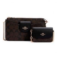 ราคา COACH C3328 POPPY CROSSBODY IN SIGNATURE CANVAS (7396109751)