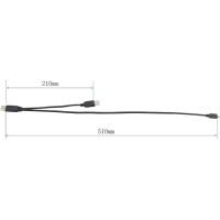 ราคา zdyCGTime USB 2.0 A Dual Power Micro Cable, USB 2.0 A Male to USB 2.0 A +Micro USB Male Y Adapter Charging Cable for Samsung, HTC, Tablet and More Extension Cable (1.7 ft) (56652350879)