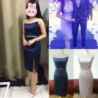 ราคา ชุดราตรีมือสอง แบบเกาะอก ผ้าดัชเชสสวยหรู (13657874870)