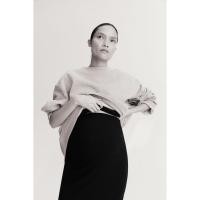 ราคา H&M(เอชแอนด์เอ็ม) MAMA กระโปรงมิดิผ้าถักลาย ผู้หญิง 1220733_1 (27768882824)