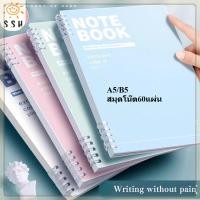 ราคา สมุดโน๊ตบุ๊ค สมุดโน้ตบุ๊ก A5/B5 สมุดโน๊ต60แผ่น มีเส้น ไม่มีเส้น กระดาษสีถนอมสายตา สมุดสันห่วง สไตล์เกาหลี (27419568043)