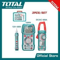 ราคา TOTAL COMBO SET รุ่น TOS24067ชุดเครื่องมือวัดไฟฟ้า 3ชิ้น แคลมป์มิเตอร์ + มัลติมิเตอร์ + ปากกาวัดไฟ ดิจิตอล (29841366611)
