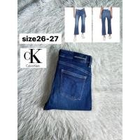 ราคา CALVIN KLEIN High Rise Slim Boot Ankle แท้%มือสอง (27704301075)