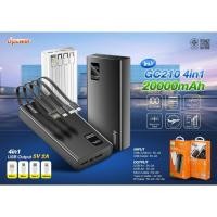 ราคา พาวเวอร์แบงค์ d-power รุ่น GC210 Power Bank แบตสำรอง 4in1 20,000 mAh มีไฟLED ในตัว (41304000436)