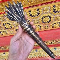 ราคา ไม้ครู คฑาพญานาคราช 7 เศียร พญาอนันตนาคราช เนื้อสำริดทองเหลืองเก่ารมดำ ขนาดประมาณ 29x8 ซม. ผ่านพิธีปลุกเสกหลายวาระ พุทธค (24656696711)
