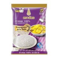 ราคา ถุง 15 กก./ 5 กก.ข้าวหอม 100% ข้าวตรา ฉัตร (43274892113)