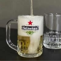 ราคา TP-072 แก้วเบียร์ 350ml. แก้วน้ำ แก้วเบียร์มีหู แก้วน้ำมีหู โลโก้เบียร์ (25282155530)