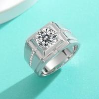 ราคา แหวนเพชร CZ ฝังเพชร 2 กะรัต เงินแท้ 925 ชุบทองคำขาว (28401961702)