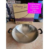 ราคา 176398 กระทะจีนสเตนเลส Vitalux 3 ชั้น 38 ซม. ตรา หัวม้าลาย Chinese Wok Vitalux 3 Ply 38 Cm. Zebra Brand (29408624751)