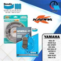 ราคา ผ้าเบรคหน้าและหลังสําหรับ Xeon RC/GT, Mio Sporty, Mio Soul, Mio Soul GT, Vega ZR, Vixion Old, Jupiter Z1, Byson, Fino FI 115 Bendix และ Kappa (56301831749)