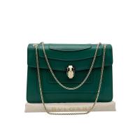 ราคา [98 ใหม่] Bvlgari Bvlgari Serpenti Emerald Snake Head Bag Medium Chain Shoulder Messenger Bag Women (56700121867)