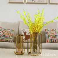 ราคา ตะเกียง เชิงเทียนแจกันสร้างสรรค์เรือดอกไม้แก้วโลหะการจัดดอกไม้ตกแต่งห้องนั่งเล่นแจกันไฮโดรโพนิโคมไฟดอกไม้แห้งตกแต่ง กะรัต (48951994750)