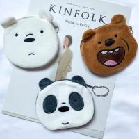 ราคา We Bare Bears Pouch WBB Ice Bear Pan Pan Grizzly Coin Pouch ผ้าขนนุ่ม (21077577883)