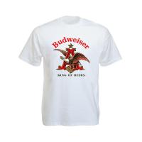 ราคา เสื้อยืดราสต้าTee-Shirt Budweiser Beer Logo เสื้อยืดคอกลมสีขาว/สีดำสกรีนลายโลโก้เบียร์ Budweiser White/Black Tee-Shirt (8312279582)