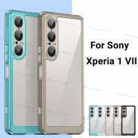 ราคา สําหรับ Sony Xperia 1 VII กรณี Sony Xperia 1 VII ฝาครอบ TPU Clear PC + ซิลิโคนกันกระแทกฝาครอบโทรศัพท์ป้องกัน Sony Xperia 1 VII (41951086995)