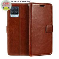 ราคา CASE REALME 8 RMX3085 LEATHER CASE HP COVER LEATHER WALLET FLIP COVER HEADPHONE CASE (51952155515)