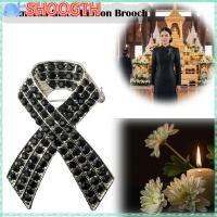 ราคา เข็มกลัดโชอ็อกธ สีดำ สำหรับราชินีและงานศพ พร้อม.ribbon bow ทรงสวยงาม (40826059709)