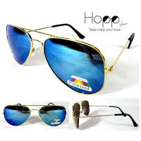 ราคา แว่น Polarized ทรง Aviator blue ขาธรรมดา สีทองเงา (53139053)