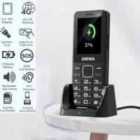ราคา UNIWA V2000 Big Push-Button 4G โทรศัพท์หน้าจอคู่ 0.3MP กล้อง FM วิทยุคีย์บอร์ด 1700mAh โทรศัพท์มือถือสนับสนุนคลิกเดียวหมุน (40073235832)