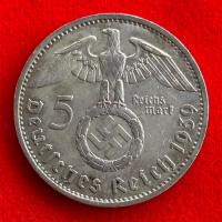 ราคา เหรียญเยอรมันสมัยนาซี Germany 5 reichsmark ปี 1939 เนื้อเงิน เหรียญ​ต่างประเทศ (27107564836)