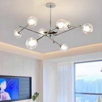 ราคา โคมไฟระย้าโคมไฟเพดานสไตล์โมเดิร์น ของตกแต่งบ้านสไตล์สแกนดิเนเวีย สไตล์ BAUHAUS ไฟห้อยเพดานโครเมียมสำหรับห้องนั่งเล่น ห้องนอน (27438070678)