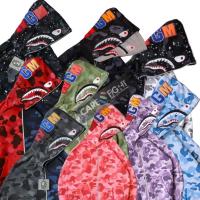 ราคา เสื้อแจ็คเก็ตมีฮู้ด Bape Shark WGM Full Zipper (43224295669)